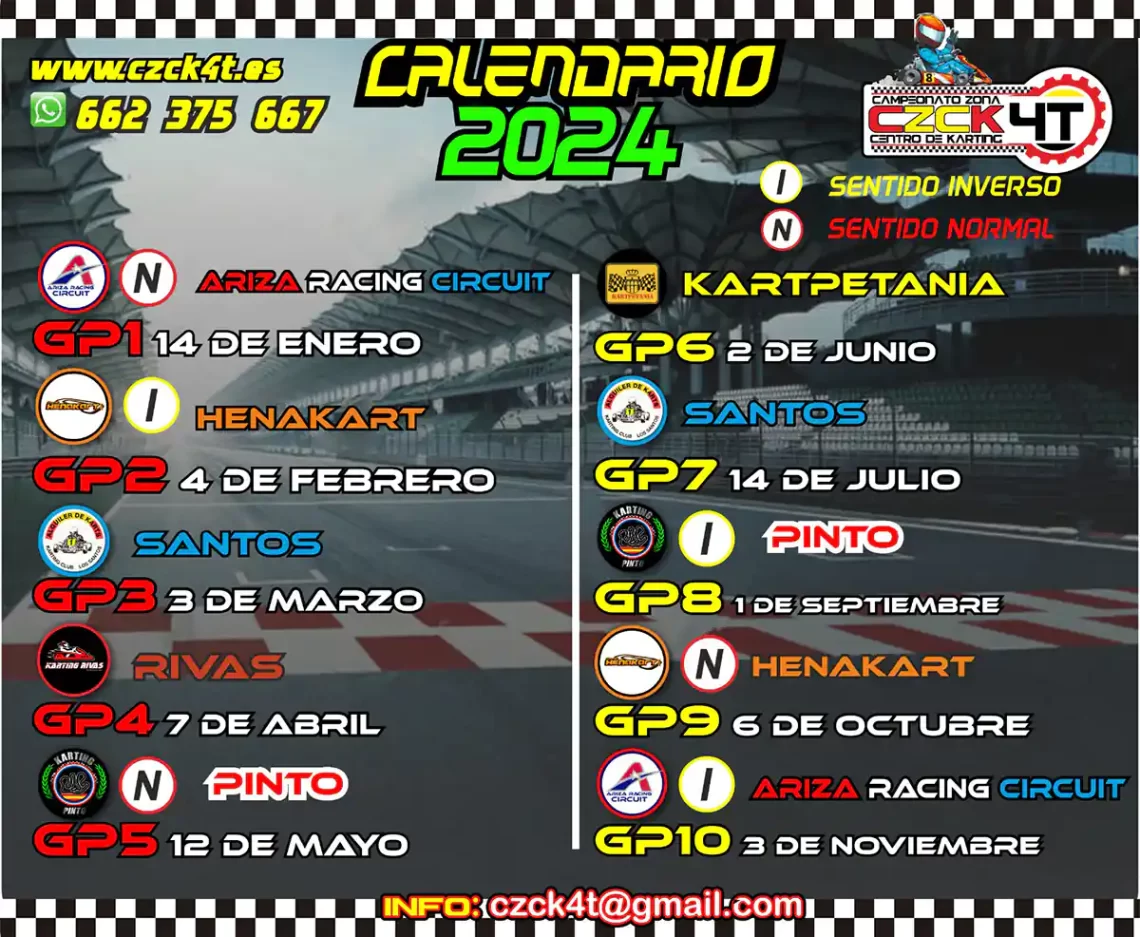 Calendario CZCK4T 2024